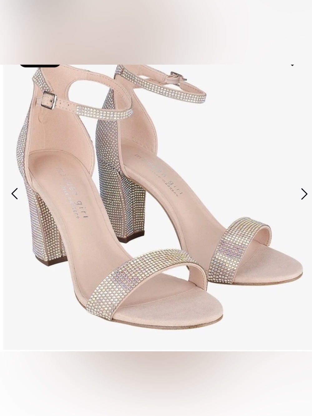 Madden Girl Rhinestone Crystal Block Heel Sandals